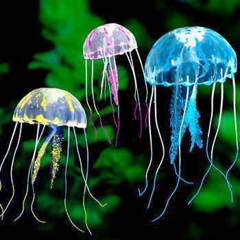 Leuchtende Quallen-Aquariumdekorationen – 5er-Set | Realistisch, sicher und magisch