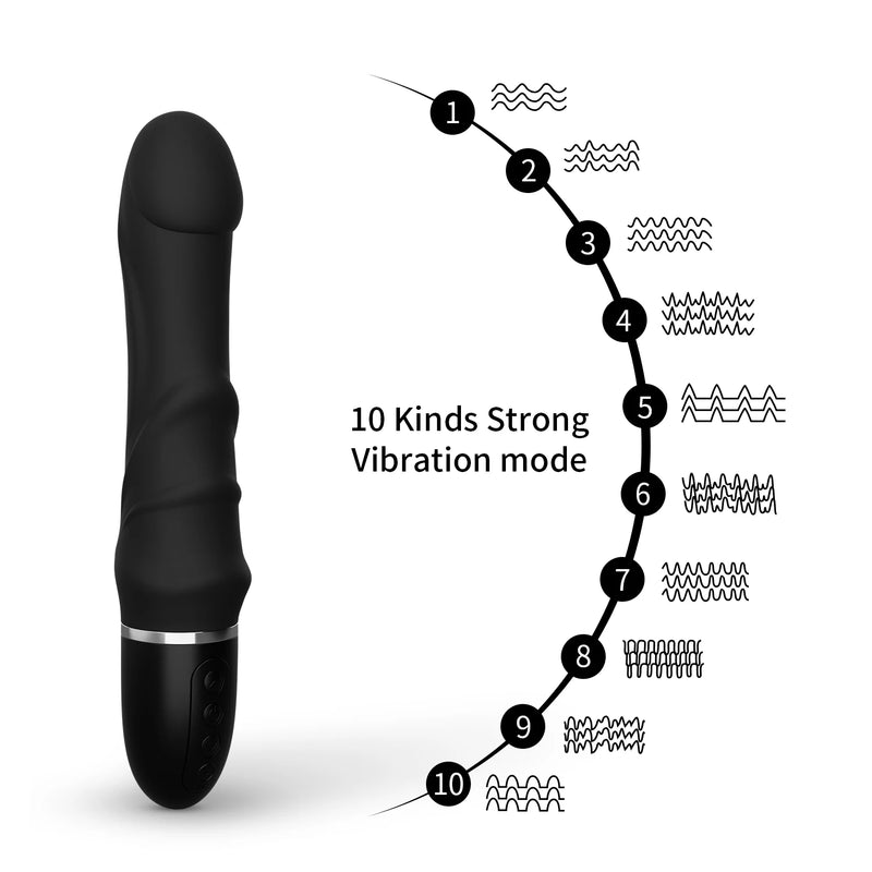 10-Modus-Vibrator aus weichem Silikon für Frauen – G-Punkt- und Klitorisstimulator, per USB wiederaufladbar, wasserdicht, flexibles Massagegerät, Sexspielzeug für Paare