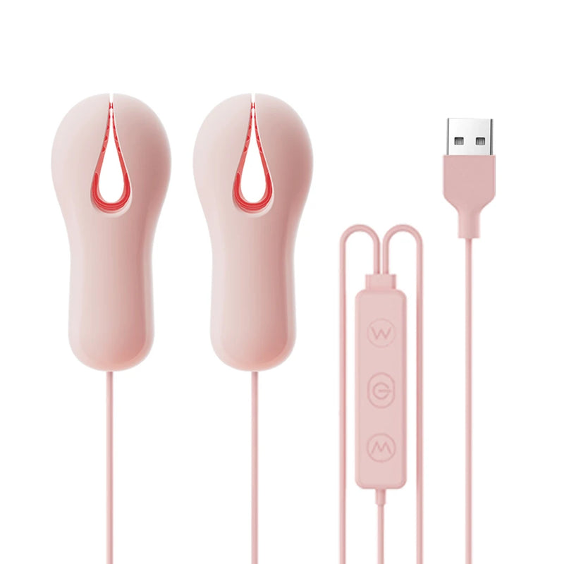 Elektrischer Nippelklemmenvibrator mit 10 Modi für Frauen – Brustmassagegerät, einstellbarer Druck, über USB wiederaufladbar, Bondage- und sensorischer Spielstimulator