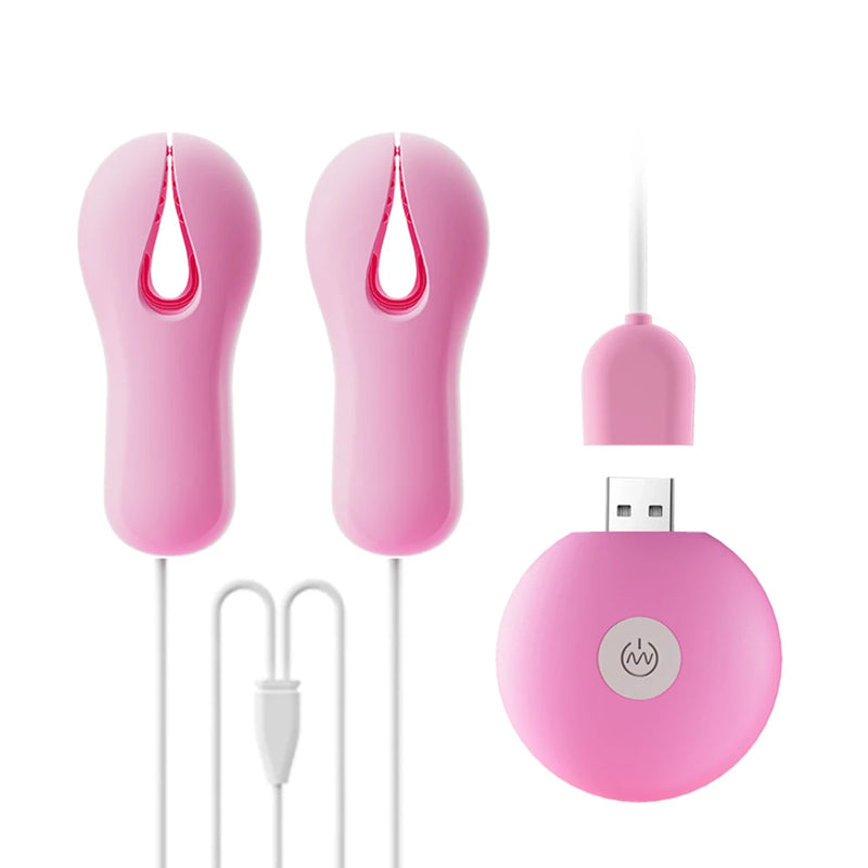 Elektrischer Nippelklemmenvibrator mit 10 Modi für Frauen – Brustmassagegerät, einstellbarer Druck, über USB wiederaufladbar, Bondage- und sensorischer Spielstimulator