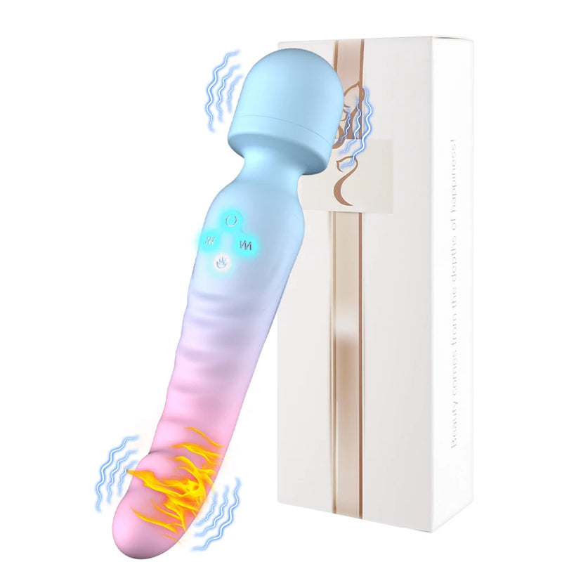 G Spot Vibrator with Heating & 10 Vibration Modes | Waterproof Clitoral Stimulator, Body Wand Massager for Women & Couples Pleasure, USB Rechargeable, Dual Motors