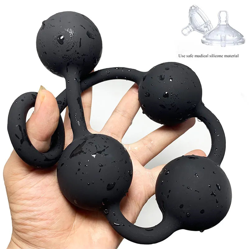 Dream Birds Silicone Anal Beads – Flexible Butt Plug & Dilator for Beginners & Advanced | S/M/L Sizes, Waterproof, Body-Safe Sex Toy for Adults