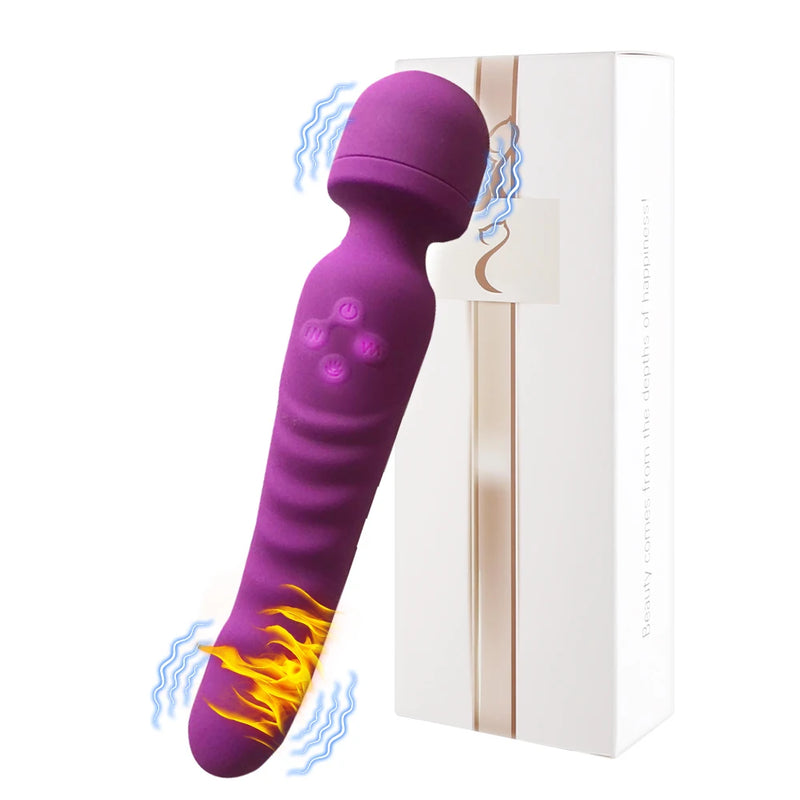 G Spot Vibrator with Heating & 10 Vibration Modes | Waterproof Clitoral Stimulator, Body Wand Massager for Women & Couples Pleasure, USB Rechargeable, Dual Motors