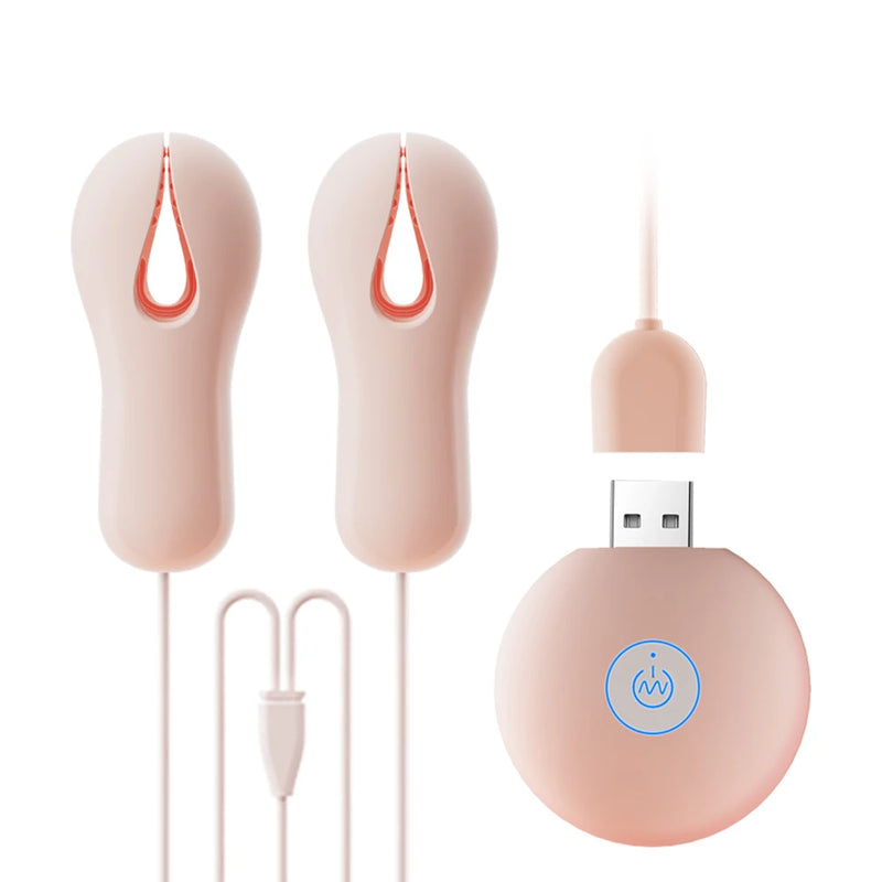 Elektrischer Nippelklemmenvibrator mit 10 Modi für Frauen – Brustmassagegerät, einstellbarer Druck, über USB wiederaufladbar, Bondage- und sensorischer Spielstimulator