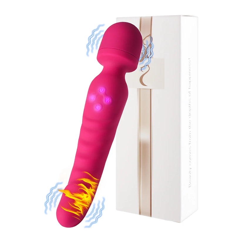 G Spot Vibrator with Heating & 10 Vibration Modes | Waterproof Clitoral Stimulator, Body Wand Massager for Women & Couples Pleasure, USB Rechargeable, Dual Motors