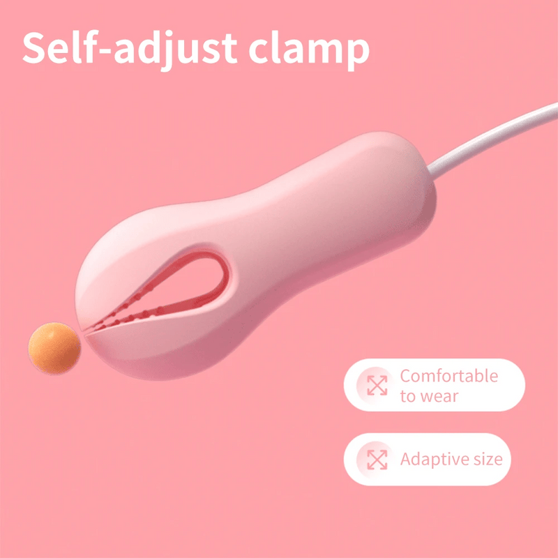 Elektrischer Nippelklemmenvibrator mit 10 Modi für Frauen – Brustmassagegerät, einstellbarer Druck, über USB wiederaufladbar, Bondage- und sensorischer Spielstimulator